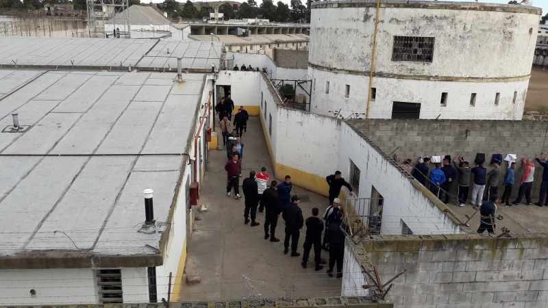Simulacro de incendio en la Unidad 2 de Sierra Chica